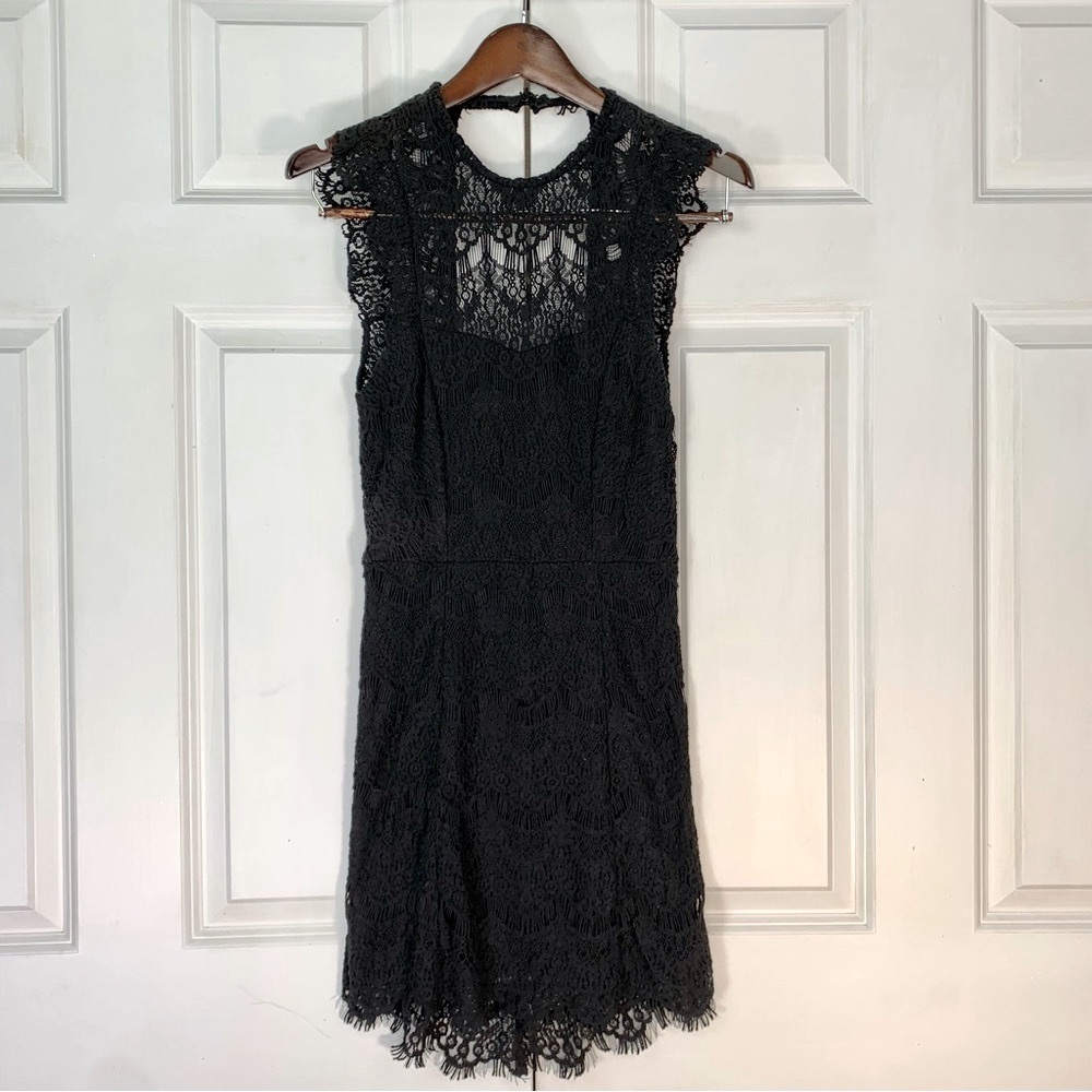 NWT Free People Lace Daydream Bodycon Slip Dress Black - Picture 4 of 15